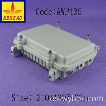 Carcasa impermeable de aluminio IP67 Carcasas de aluminio sellado Caja de conexiones de carcasa de aluminio AWP435 con tamaño 210X130X60 mm